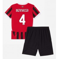 Echipament fotbal AC Milan Ismael Bennacer #4 Tricou Acasa 2024-25 pentru copii maneca scurta (+ Pantaloni scurti)